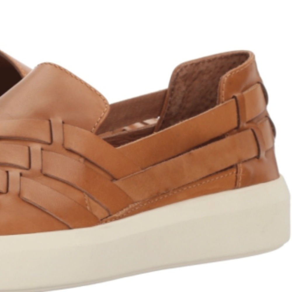 Frye Brea Huarache Woven Sneaker Slip On Loafer Tan Leather Weave Women Sz 7.5 - Picture 16 of 16